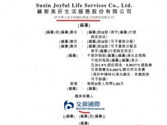 苏新美好生活拟IPO：在管面积660万方 住宅物业管理毛利率仅8.1%