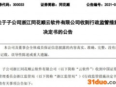 虚假宣传及变相承诺收益等，同花顺子公司收行政监管措施决定书