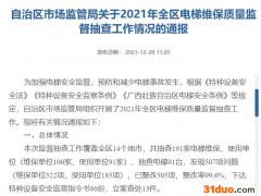 广西通报电梯维保质量抽查 日立蒂升奥的斯等已整改