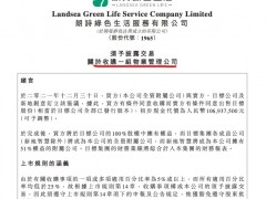 朗诗绿色生活：拟1.07亿收购安徽一组物业公司 后者在管建面超600万平